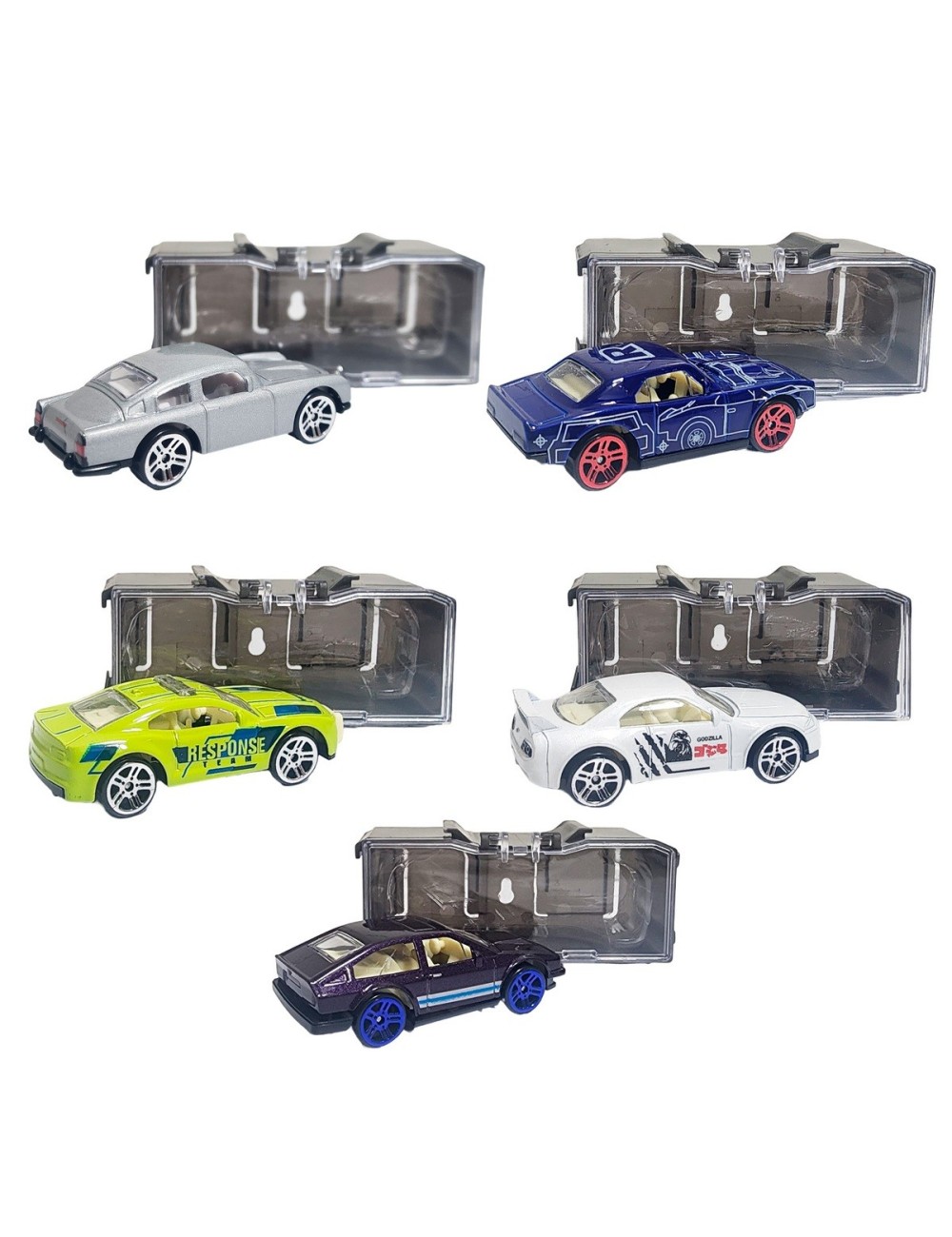 Carro Metalico Coleccionable X 5 Unidades + Estuche