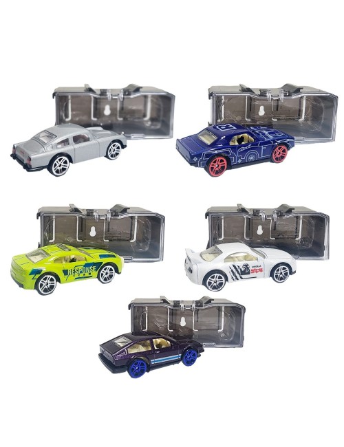 Carro Metalico Coleccionable X 5 Unidades + Estuche