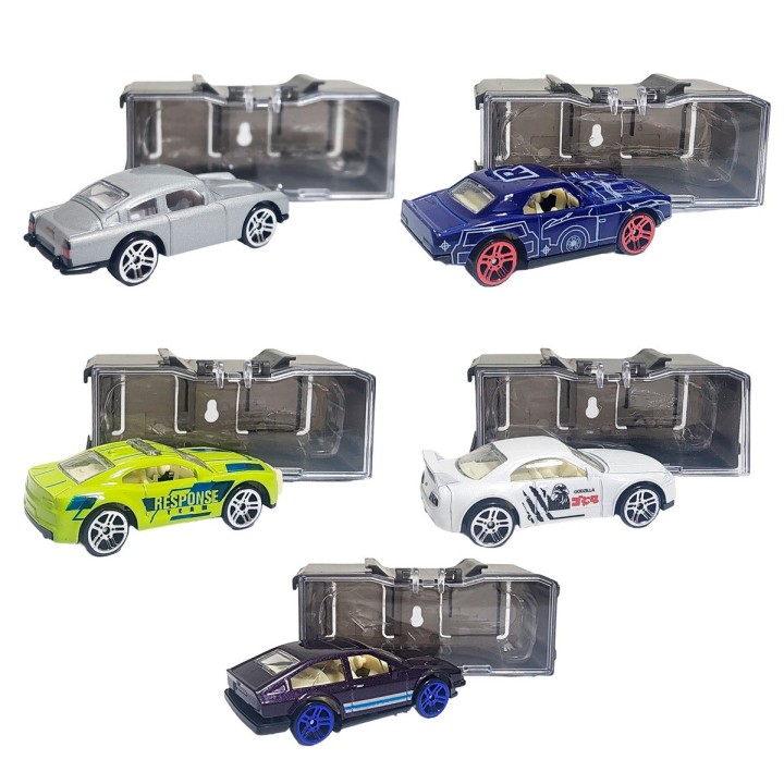 Carro Metalico Coleccionable X 5 Unidades + Estuche