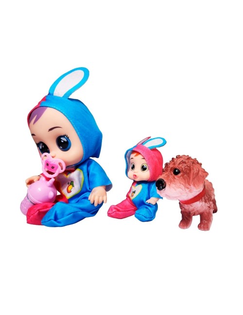 Muñeca Bebe + Mini Muñeca Mascota Y Tetero Juguete Niñas