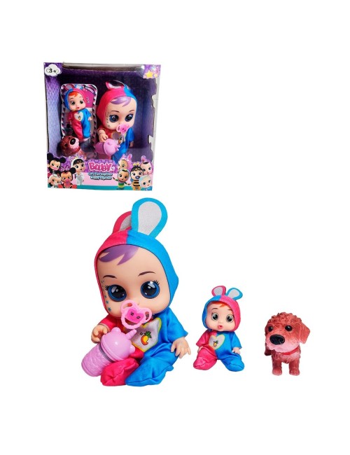 Muñeca Bebe + Mini Muñeca Mascota Y Tetero Juguete Niñas