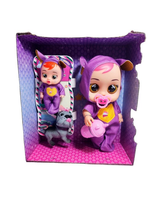 Muñeca Bebe + Mini Muñeca Mascota Y Tetero Juguete Niñas