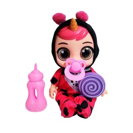 Muñeca Bebe Unicornio Con Vestido + Tetero Y Paleta