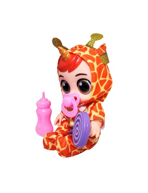 Muñeca Bebe Unicornio Con Vestido + Tetero Y Paleta
