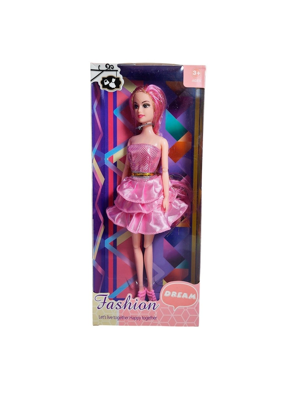 Muñeca Con Vestido Brillante Juguete Niñas