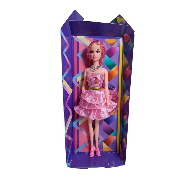 Muñeca Con Vestido Brillante Juguete Niñas