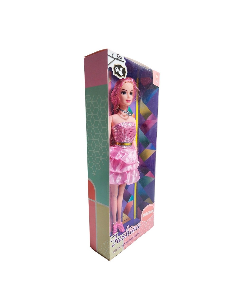 Muñeca Con Vestido Brillante Juguete Niñas