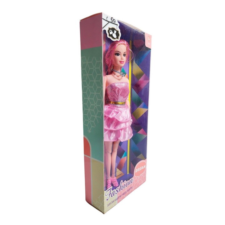 Muñeca Con Vestido Brillante Juguete Niñas