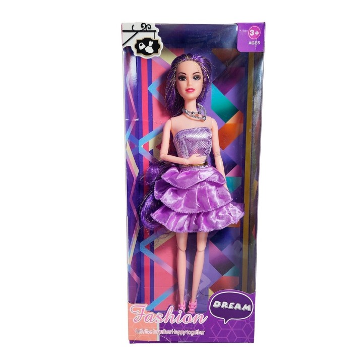 Muñeca Con Vestido Brillante Juguete Niñas