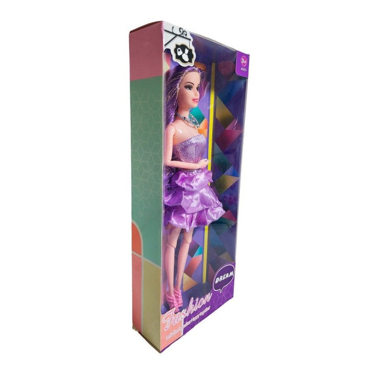 Muñeca Con Vestido Brillante Juguete Niñas