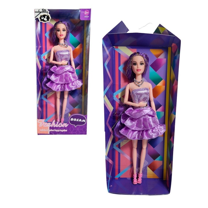 Muñeca Con Vestido Brillante Juguete Niñas