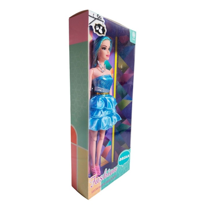 Muñeca Con Vestido Brillante Juguete Niñas