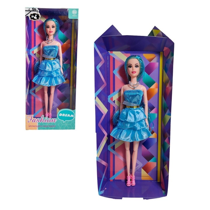 Muñeca Con Vestido Brillante Juguete Niñas
