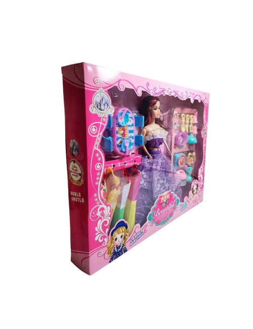 Muñeca Princesa Con Vestidos + Accesorios De Cocina Juguete