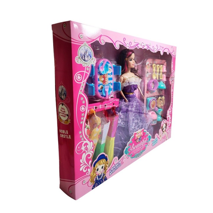 Muñeca Princesa Con Vestidos + Accesorios De Cocina Juguete