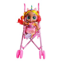 Muñeca Bebe Ojos Expresivos + Coche Juguete Niñas
