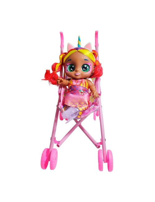 Muñeca Bebe Ojos Expresivos + Coche Juguete Niñas