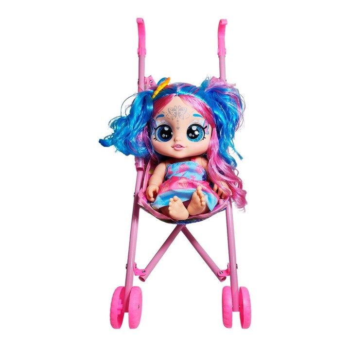 Muñeca Bebe Ojos Expresivos + Coche Juguete Niñas