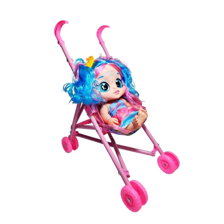 Muñeca Bebe Ojos Expresivos + Coche Juguete Niñas