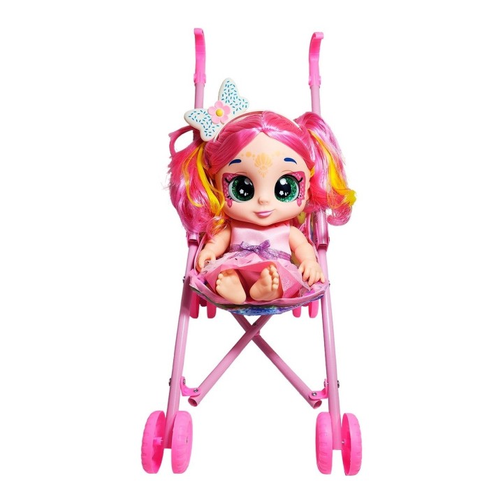 Muñeca Bebe Ojos Expresivos + Coche Juguete Niñas