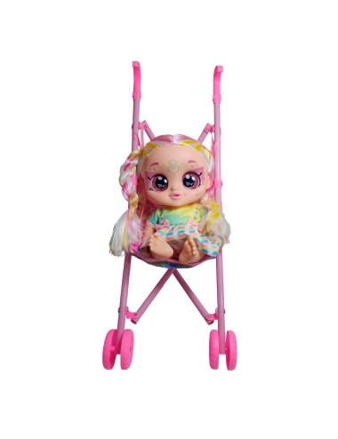 Muñeca Bebe Ojos Expresivos + Coche Juguete Niñas