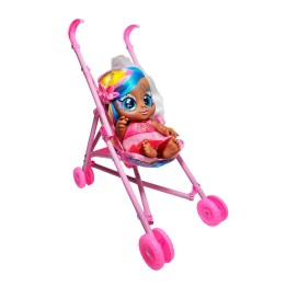 Muñeca Bebe Ojos Expresivos + Coche Juguete Niñas