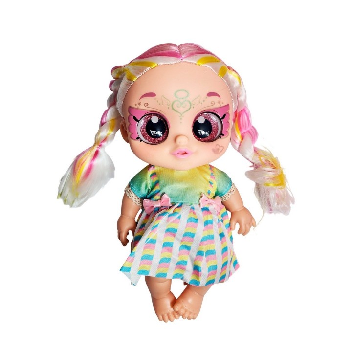 Muñeca Bebe Ojos Expresivos + Coche Juguete Niñas