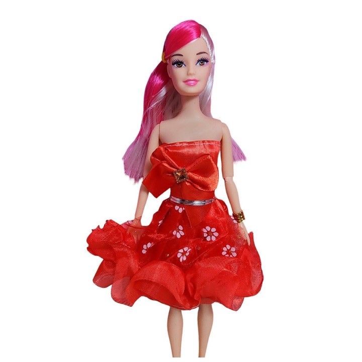 Muñeca Vestido Elegante Con Mascotas Accesorios De Mascotas