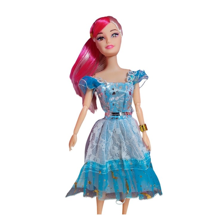 Muñeca Vestido Elegante Con Mascotas Accesorios De Mascotas
