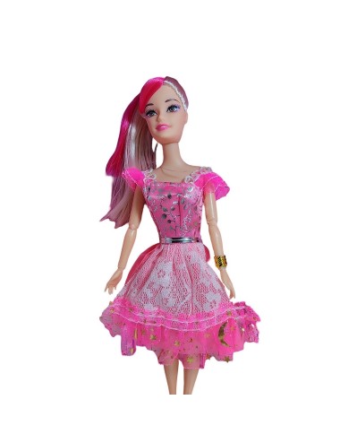 Muñeca Vestido Elegante Con Mascotas Accesorios De Mascotas