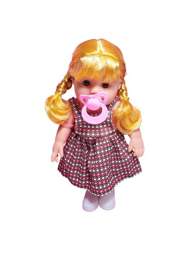 Muñeca Bebe Vestido + Utencilios Pañal Tetero Juguete Niñas