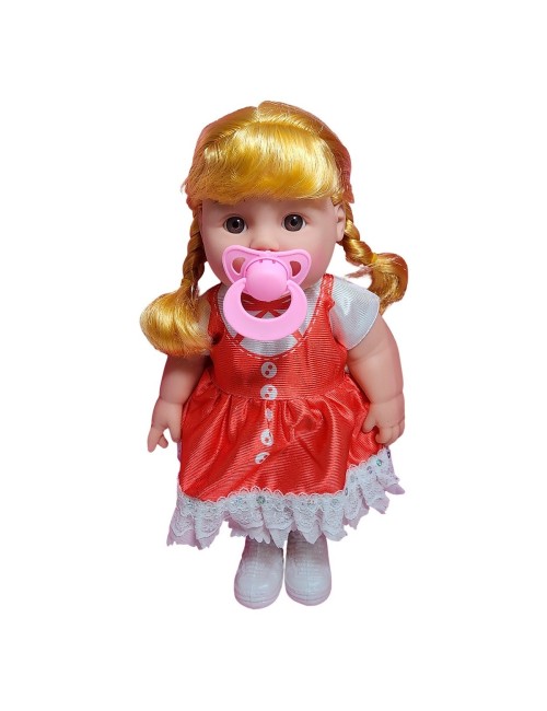 Muñeca Bebe Vestido + Utencilios Pañal Tetero Juguete Niñas