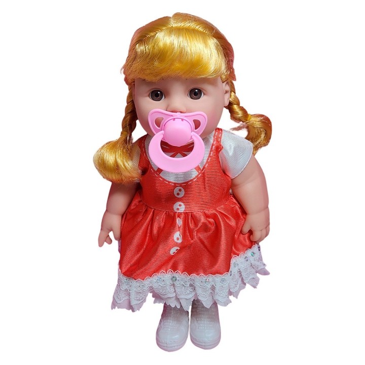 Muñeca Bebe Vestido + Utencilios Pañal Tetero Juguete Niñas