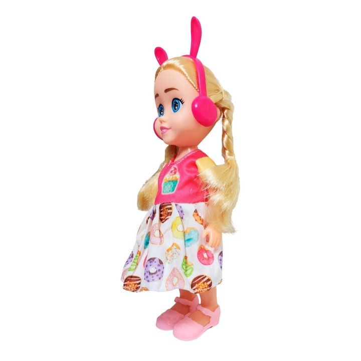 Muñeca Con Vestido Diadema + Mascota Juguete Niñas