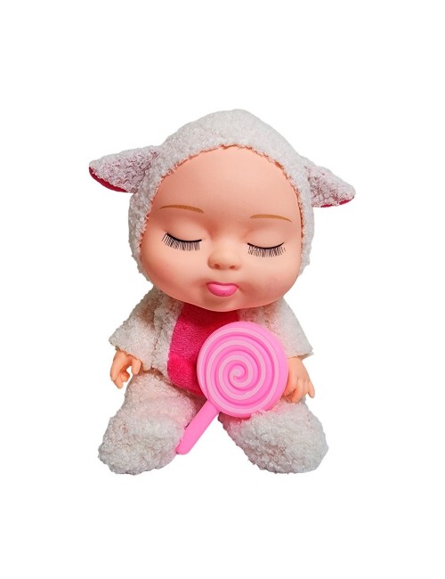 Muñeco Bebe Bebote Dormilon Tierno + Paleta Juguete Niñas