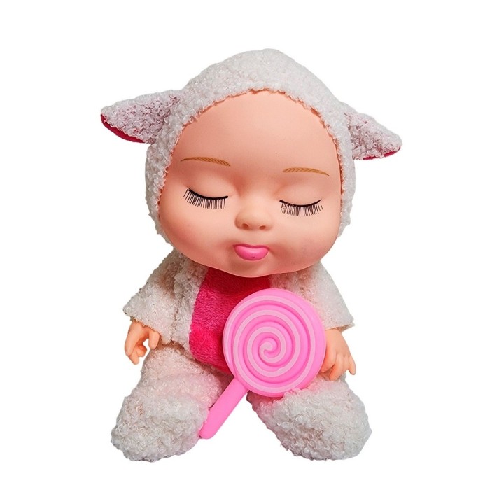 Muñeco Bebe Bebote Dormilon Tierno + Paleta Juguete Niñas