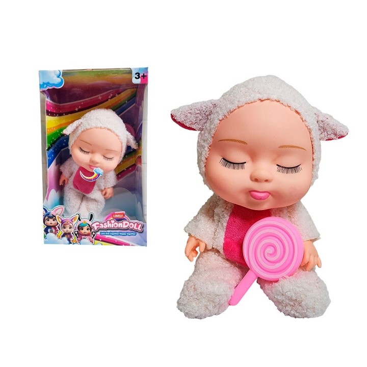 Muñeco Bebe Bebote Dormilon Tierno + Paleta Juguete Niñas