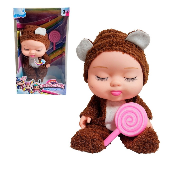 Muñeco Bebe Bebote Dormilon Tierno + Paleta Juguete Niñas