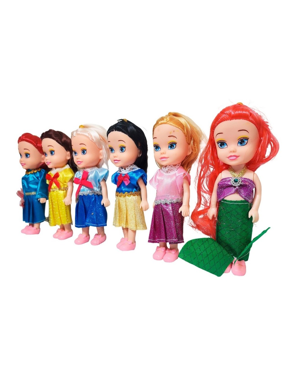 Muñeca Princesas Cuento De Hadas Set Coleccion X 6 Unidades