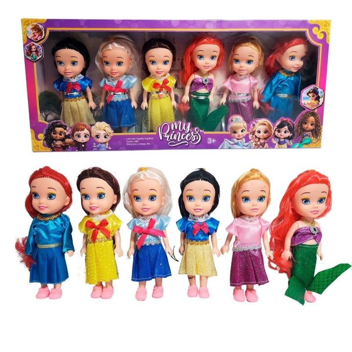 Muñeca Princesas Cuento De Hadas Set Coleccion X 6 Unidades
