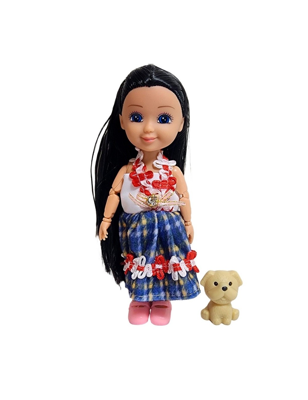 Muñeca Con Vestido Y Mascota Coleccion X 6 Unidades Juguete