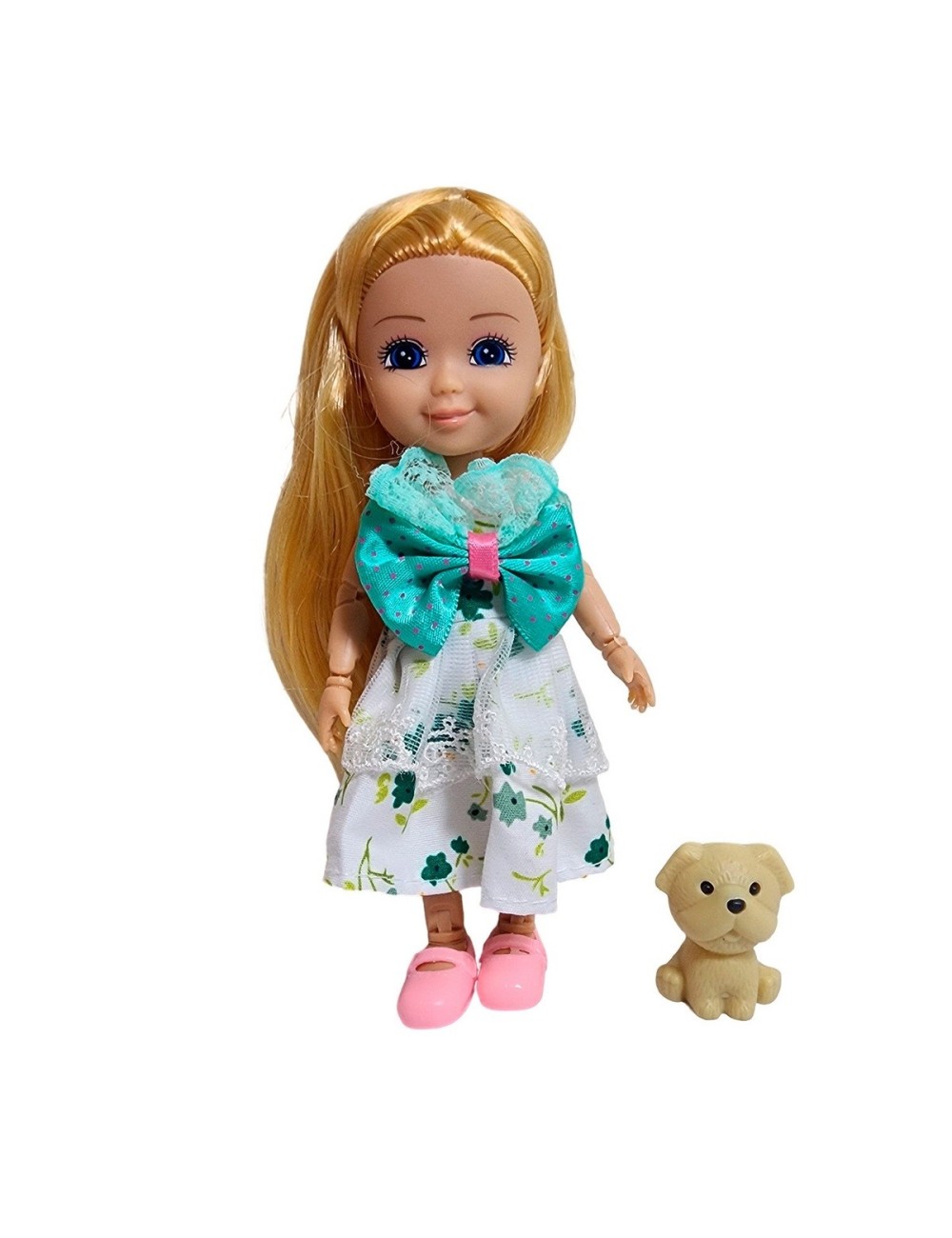 Muñeca Con Vestido Y Mascota Coleccion X 6 Unidades Juguete