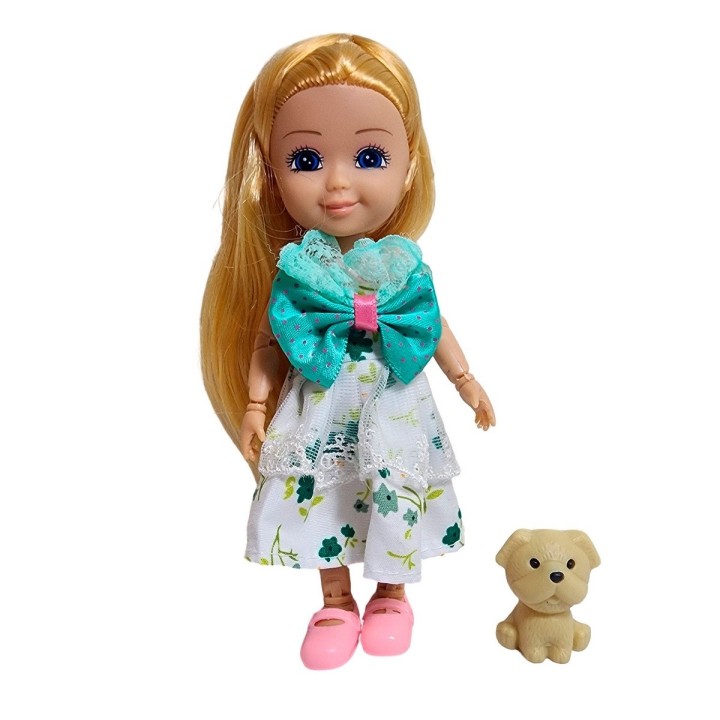 Muñeca Con Vestido Y Mascota Coleccion X 6 Unidades Juguete