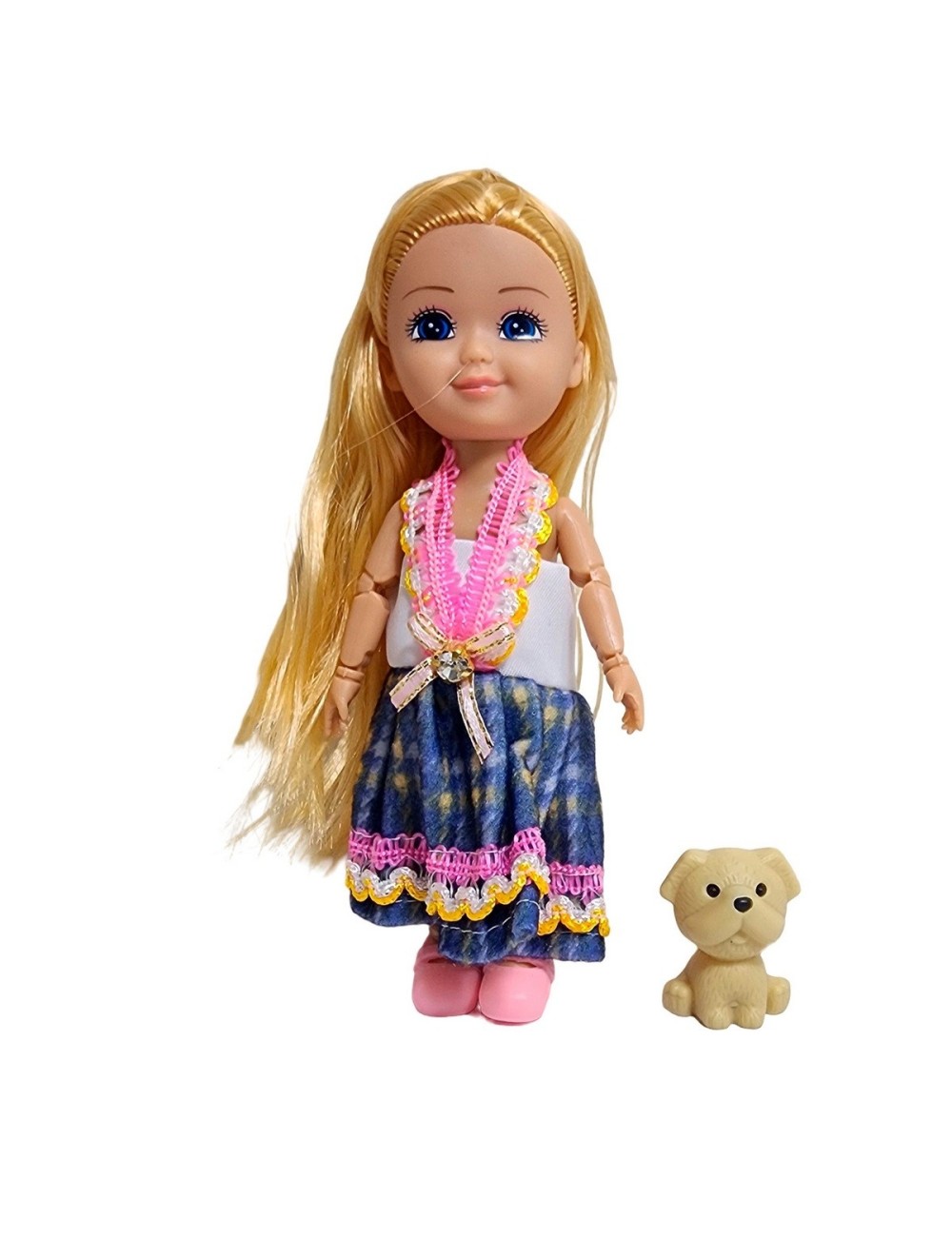 Muñeca Con Vestido Y Mascota Coleccion X 6 Unidades Juguete