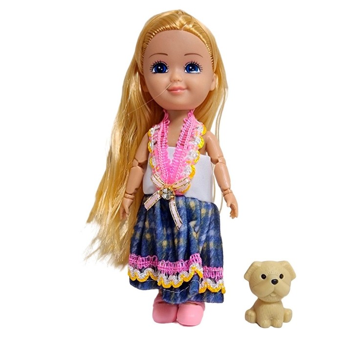 Muñeca Con Vestido Y Mascota Coleccion X 6 Unidades Juguete