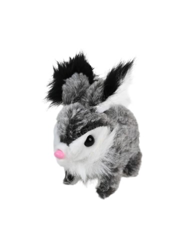 Conejo Gris Robot Movimiento Sonido Juguete + Baterias