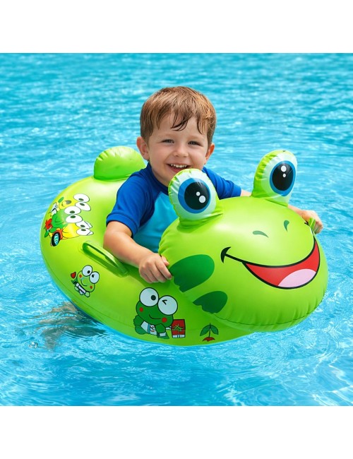 Flotador Inflable Bote Lancha Figura Rana Unisex Verde