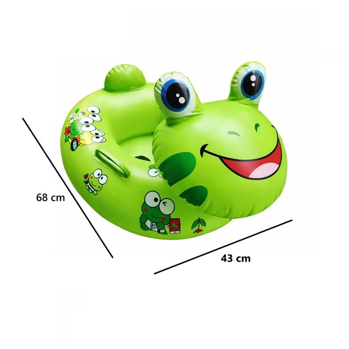 Flotador Inflable Bote Lancha Figura Rana Unisex Verde