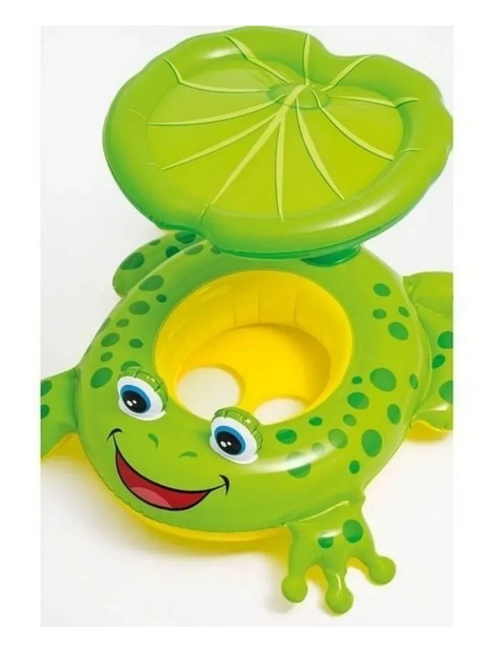 Flotador Inflable Bote Lancha Con Techo, Figura Rana Unisex Verde