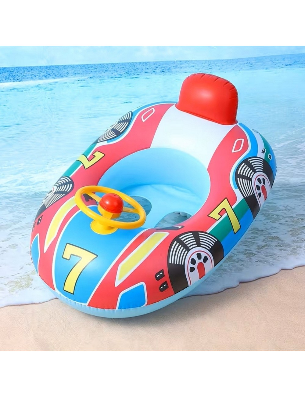 Flotador Inflable Niño Tipo Auto Con Volante Piscina
